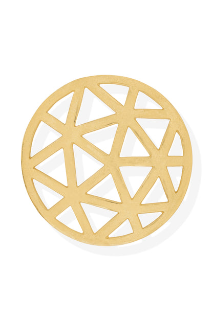 Gilded Modern Facet Handcrafted Aluminum Trivet – 8"