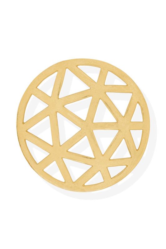 Gilded Modern Facet Handcrafted Aluminum Trivet – 8"