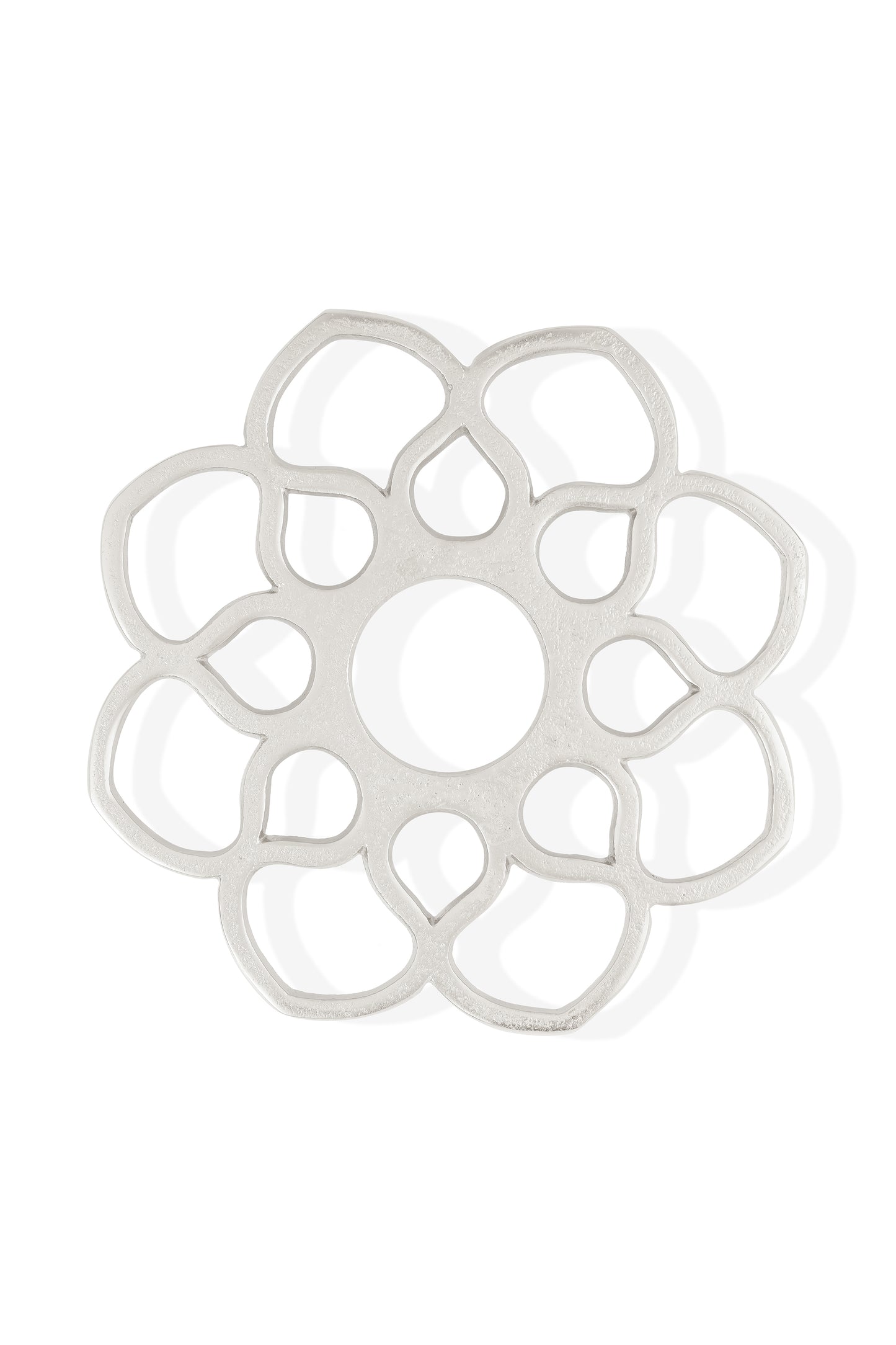 Bloom Petal Handcrafted Aluminum Trivet – 8"