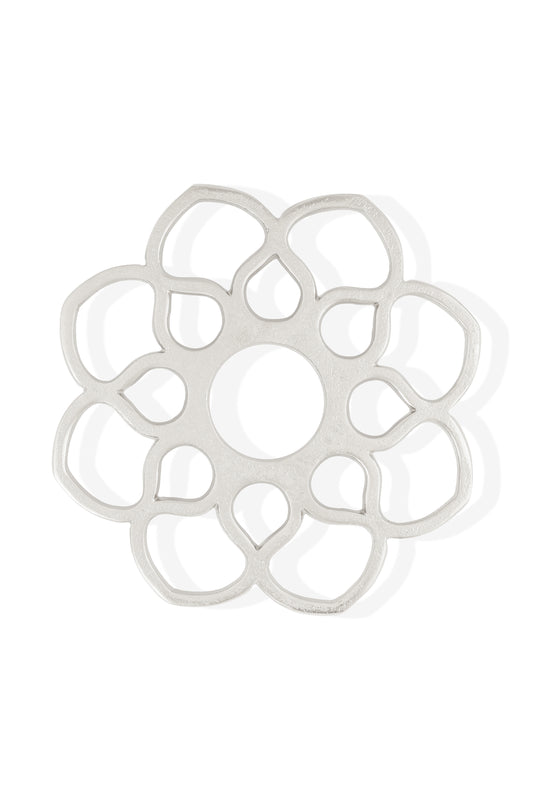 Bloom Petal Handcrafted Aluminum Trivet – 8"