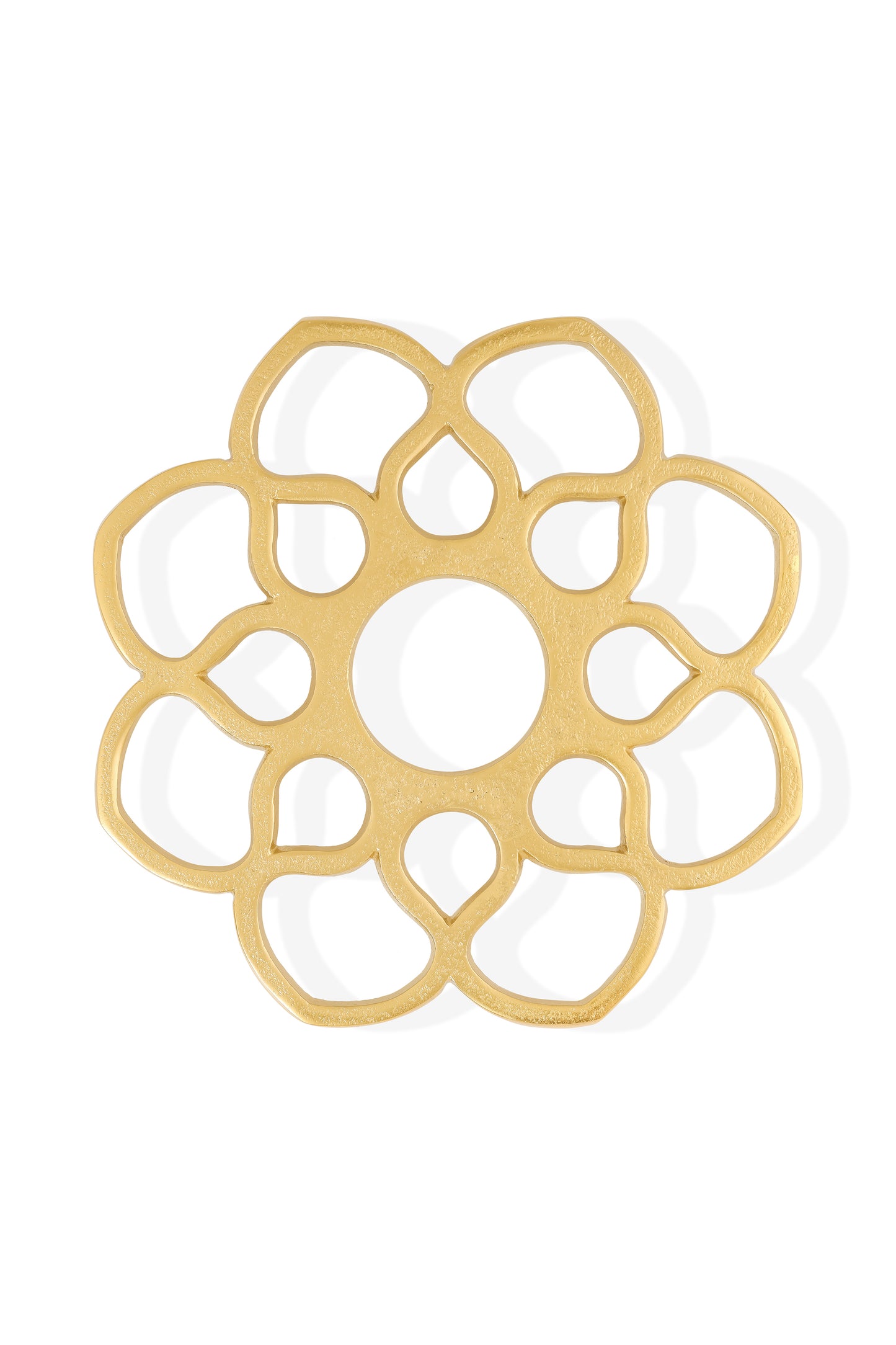 Gilded Bloom Handcrafted Aluminum Trivet – 8"