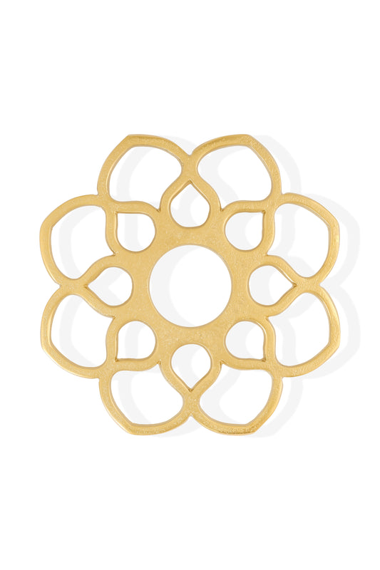 Gilded Bloom Handcrafted Aluminum Trivet – 8"