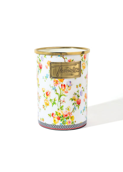 Tiramisu Floral Garden Stainless Steel & Brass Utensil Holder