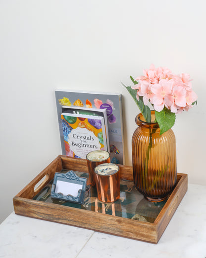 Moon Horse Resin And Wood Decorative Trays- Set of 3
