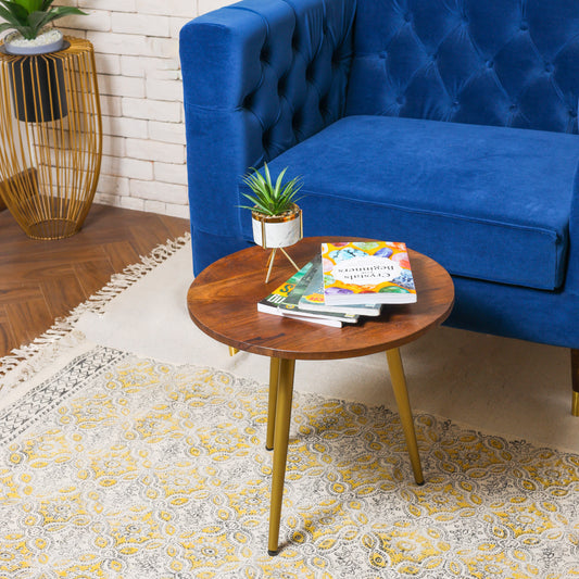 Pavie 18'' Tall Solid Wood Round Table Set Of 2 Tables tiramisuusa