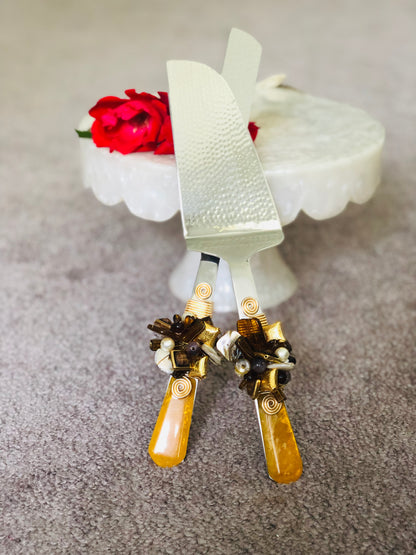 Embellished Cake Server Set