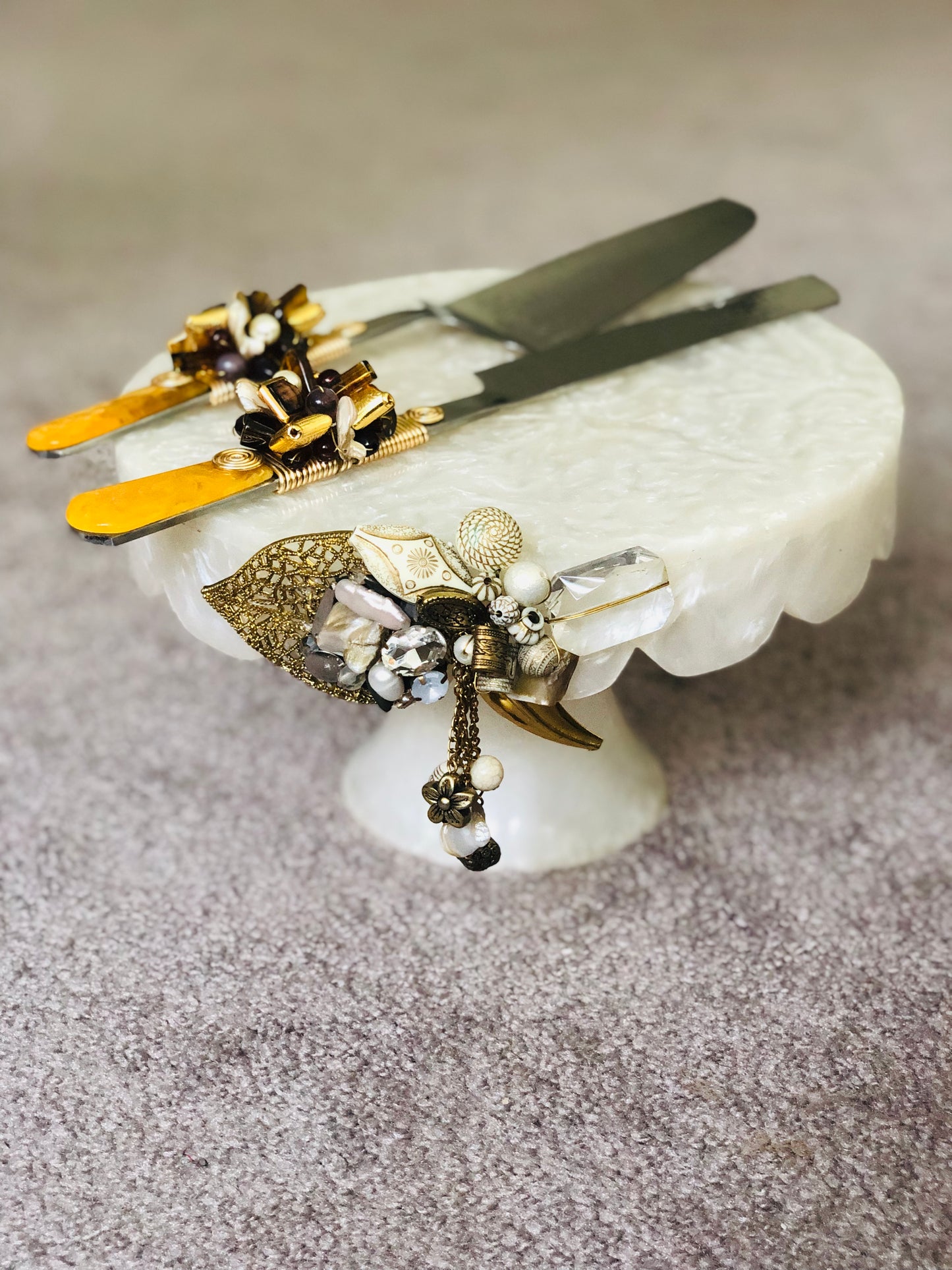 Embellished Cake Server Set