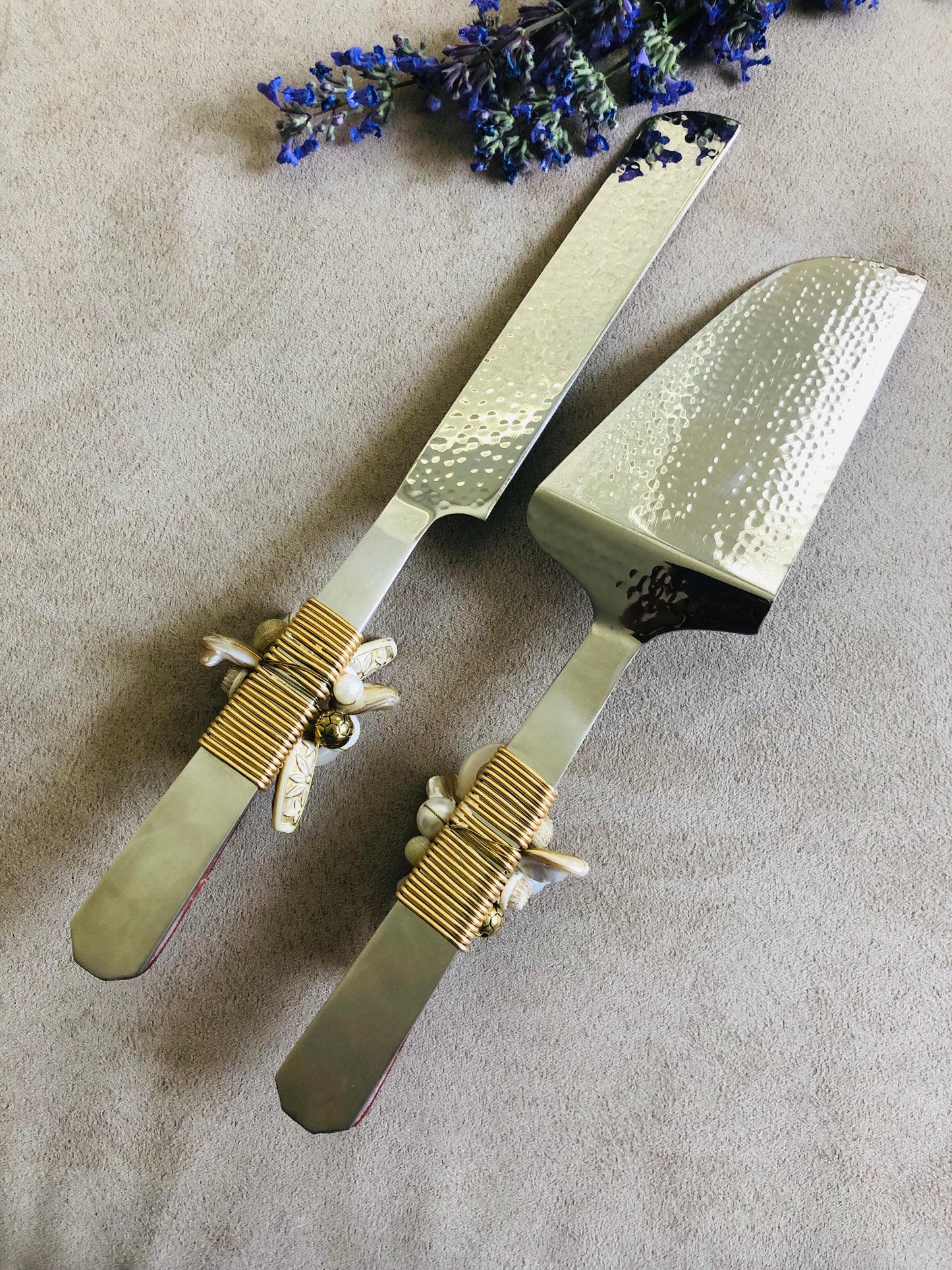 Embellished Cake Server Set