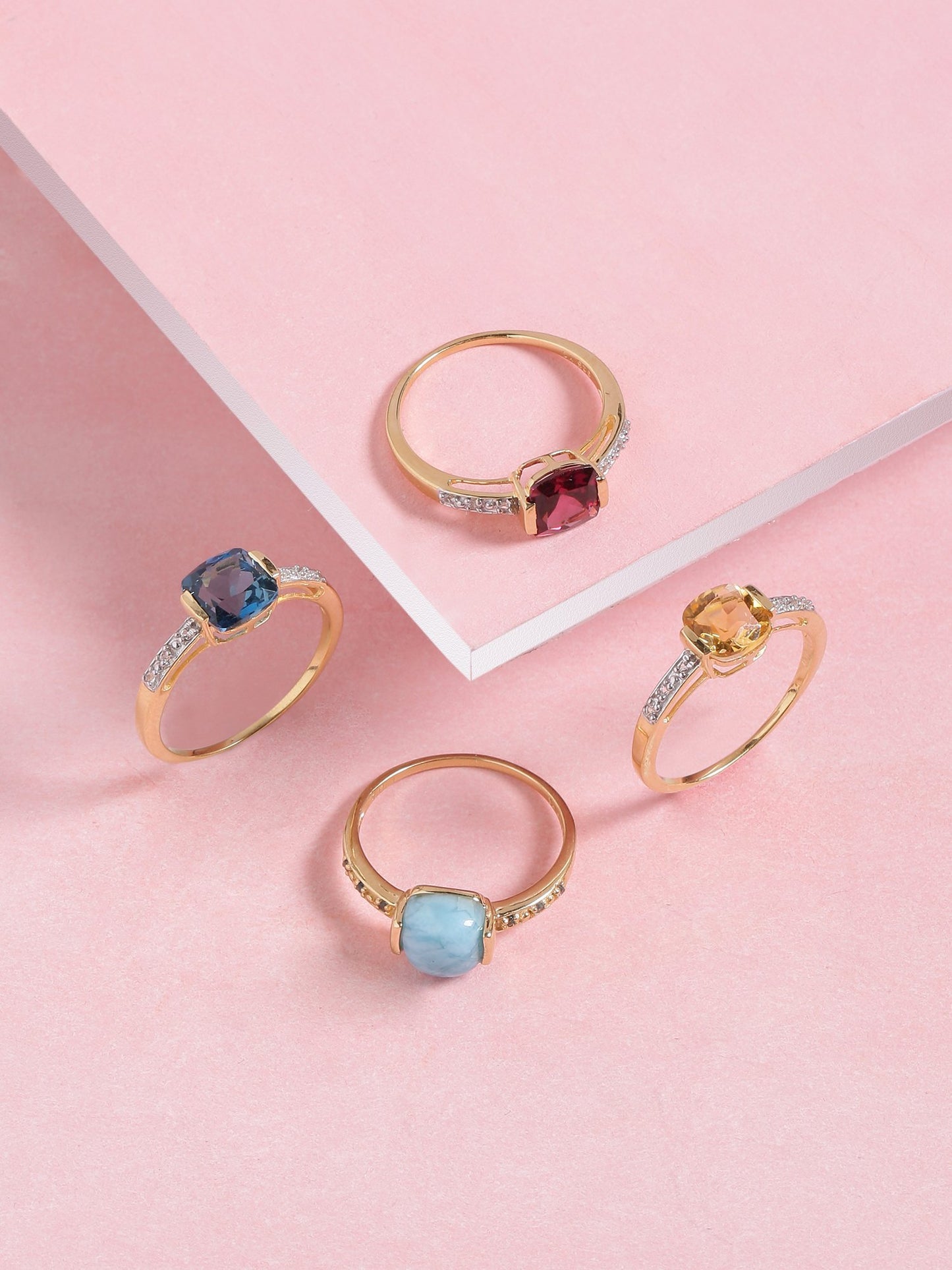 Tiramisu 1.82 Ct Rhodolite Garnet Solid 10k Yellow Gold Ring Jewelry