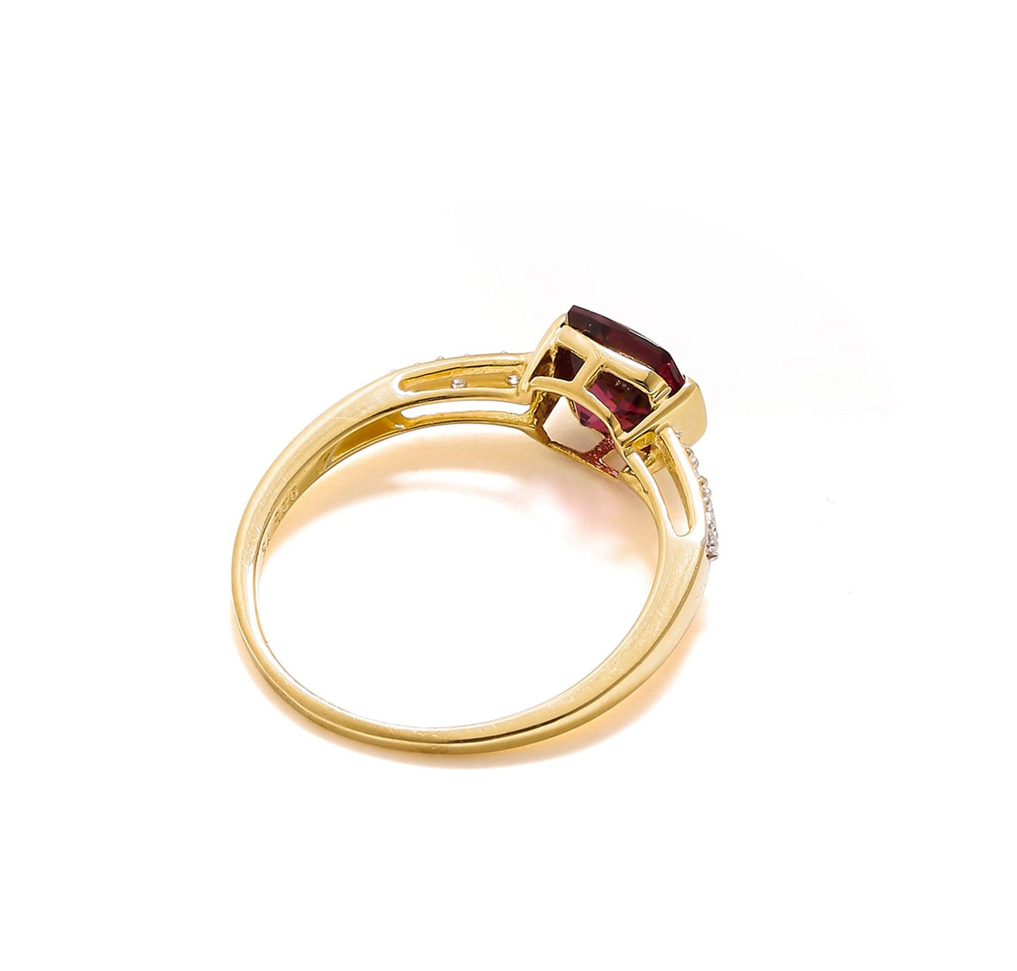 Tiramisu 1.82 Ct Rhodolite Garnet Solid 10k Yellow Gold Ring Jewelry
