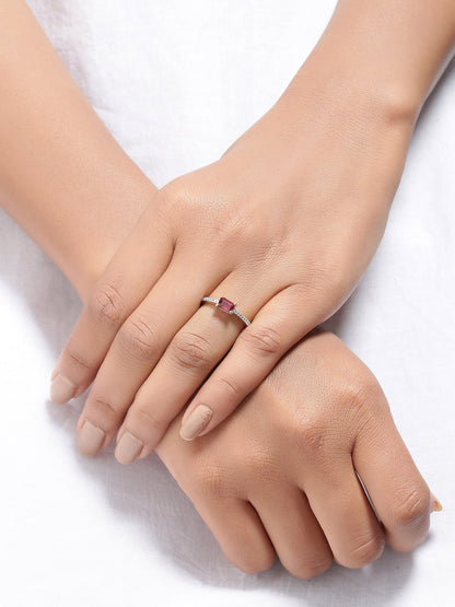 Tiramisu 0.90 Ct Rhodolite Garnet Solid 10k Yellow Gold Ring Jewelry