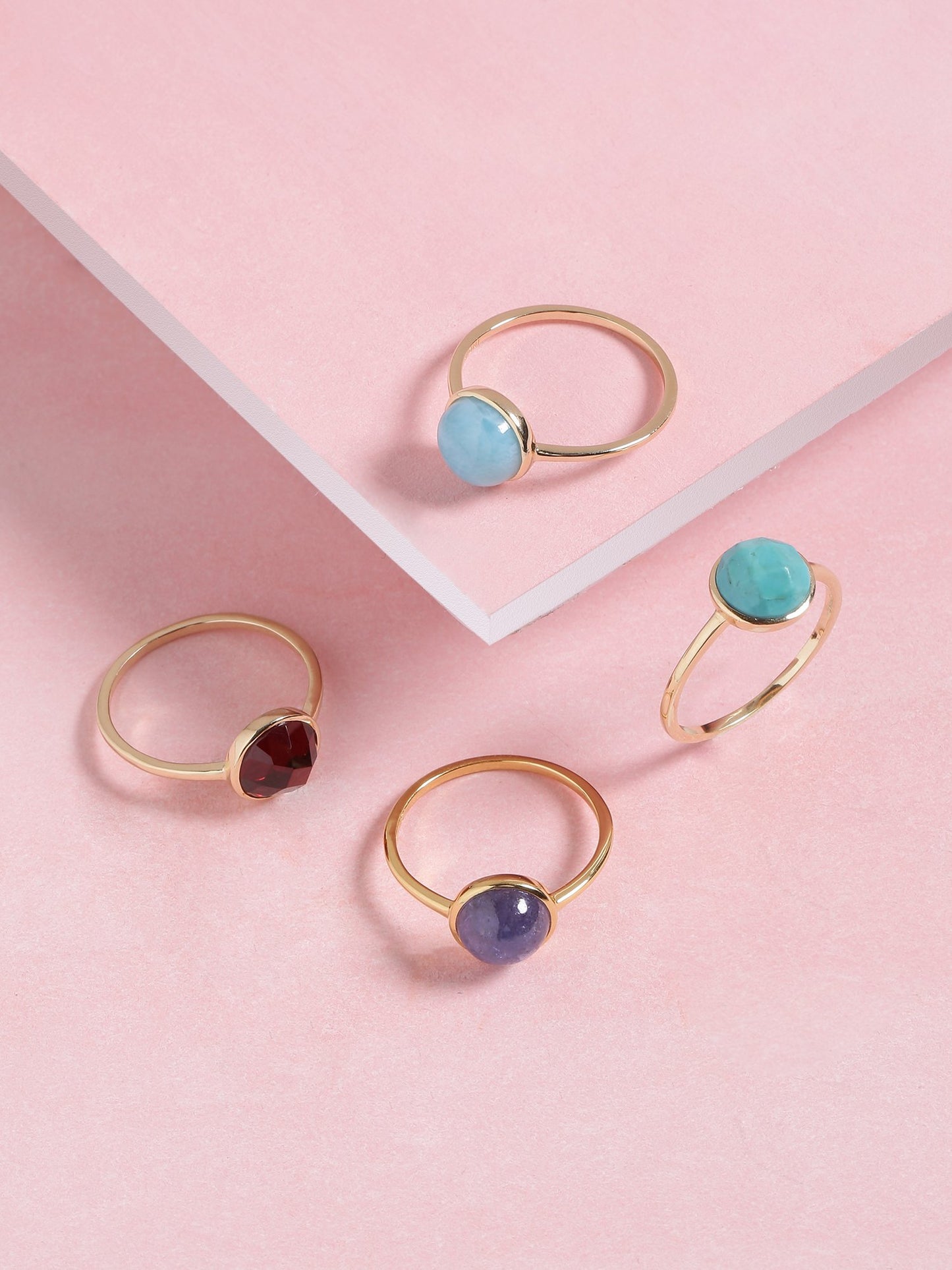 Tiramisu 2.03 Ct Turquoise Solid 10k Yellow Gold Ring Jewelry