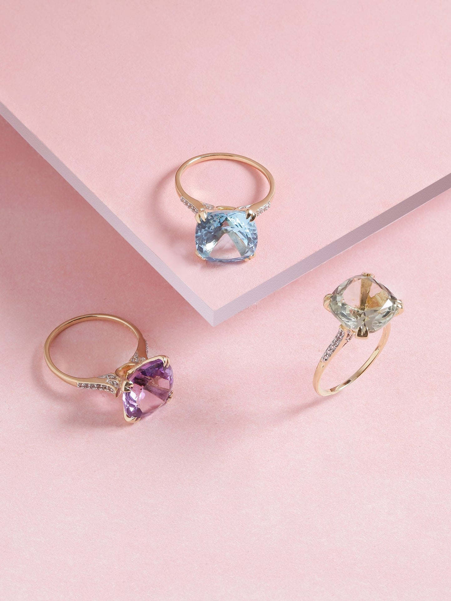 Tiramisu 6.11 Ct Amethyst Solid 10k Yellow Gold Statement Ring Jewelry