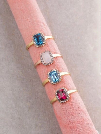 Tiramisu 1.34 Ct London Blue Topaz Solid 10k Yellow Gold Ring Jewelry