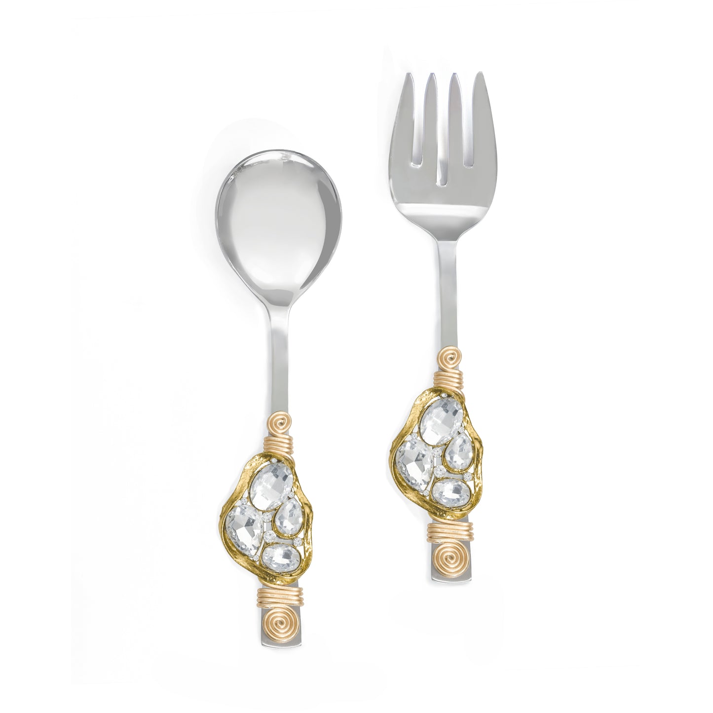 Cumulus Crystal Salad Server Set