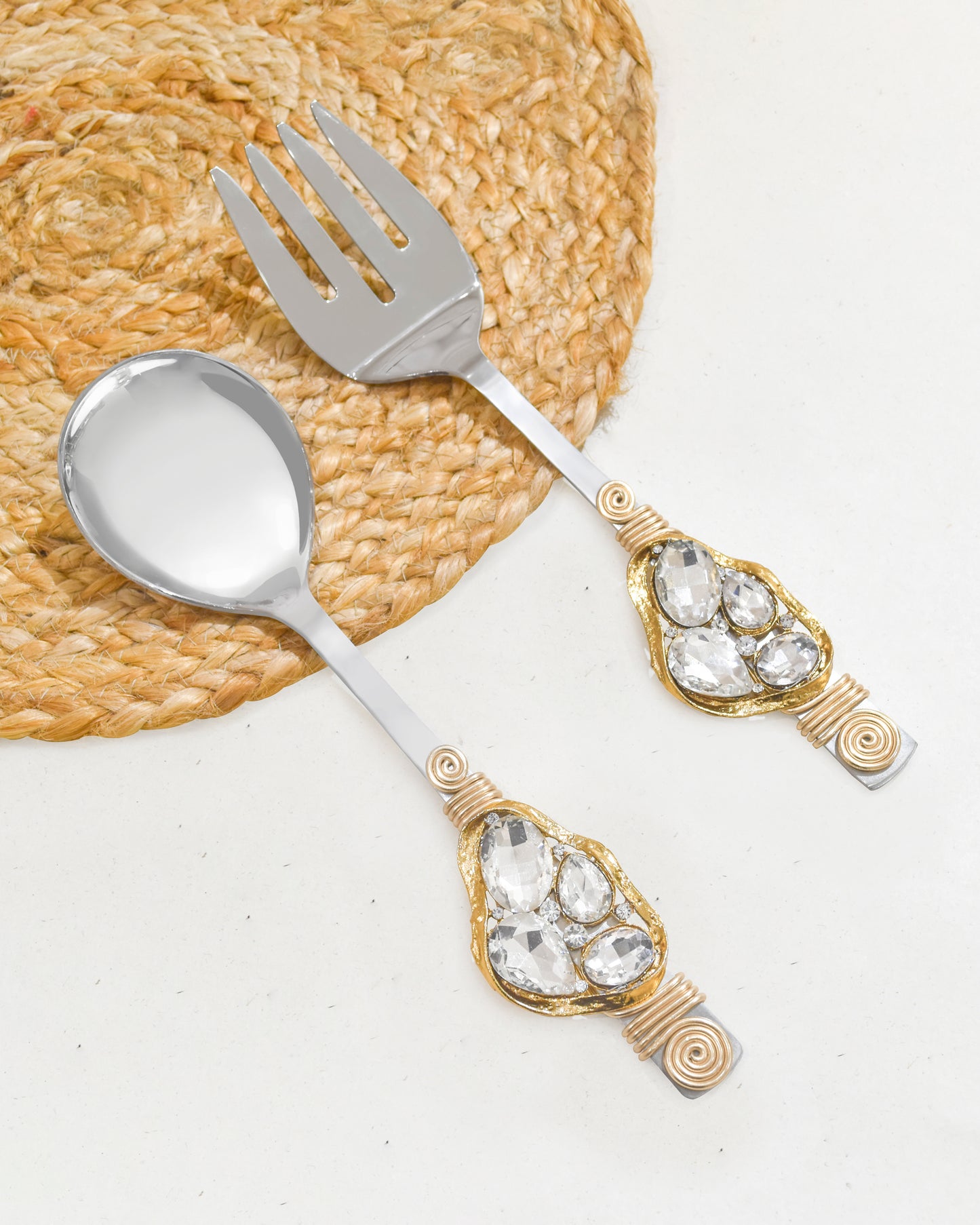 Cumulus Crystal Salad Server Set