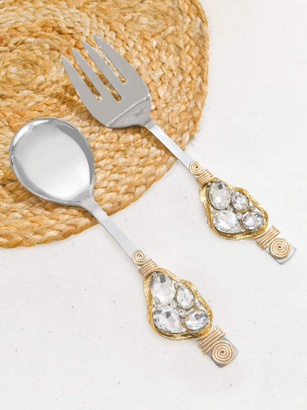 Blue Sparks Salad Server Set tiramisuusa