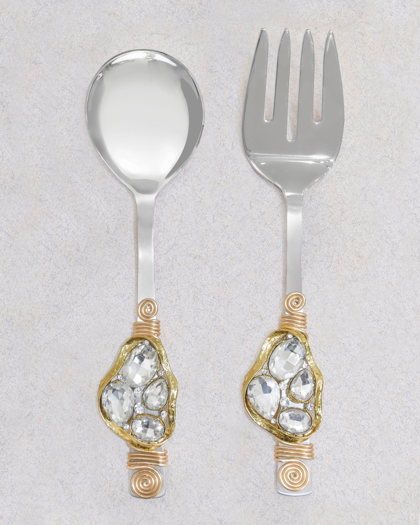 Cumulus Crystal Salad Server Set