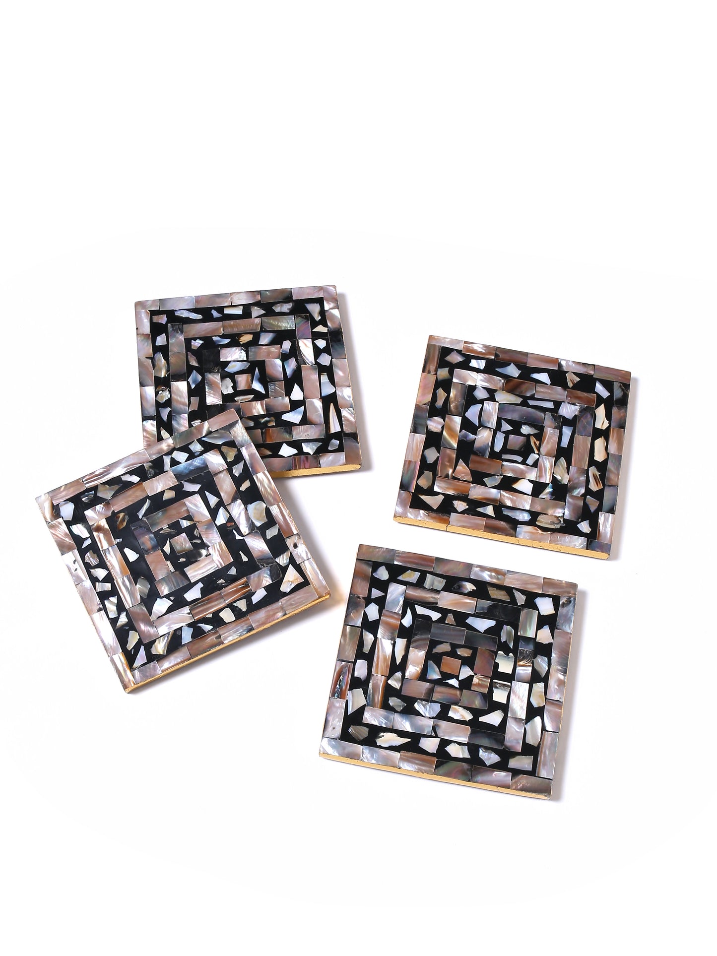 Tiramisu Set of 4 Mother of Pearl Coasters