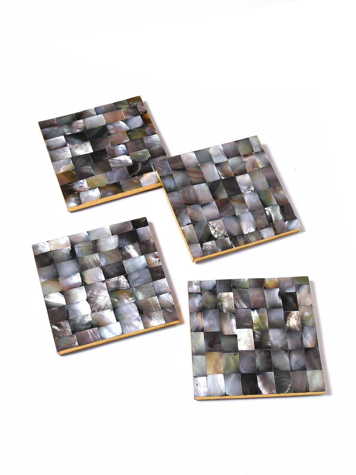 Tiramisu 4pc Mother Of Pearl Coaster Set tiramisuusa