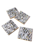 Mother of Pearl Coaster Diamond Pattern- Set Of 4