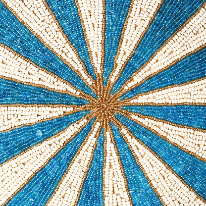 Blue Scalloped Beaded Placemat