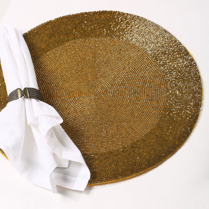 Golden Beaded Placemat