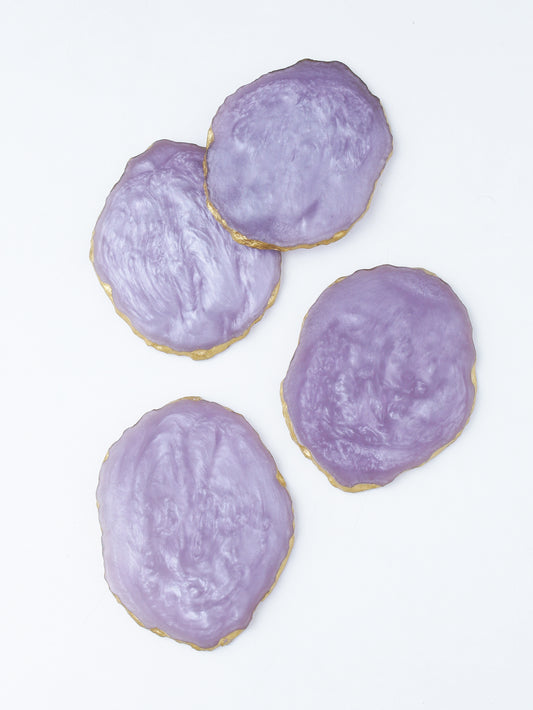 Purple Resin Coaster- Set of 4 tiramisuusa
