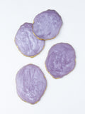 Purple Resin Coaster- Set of 4