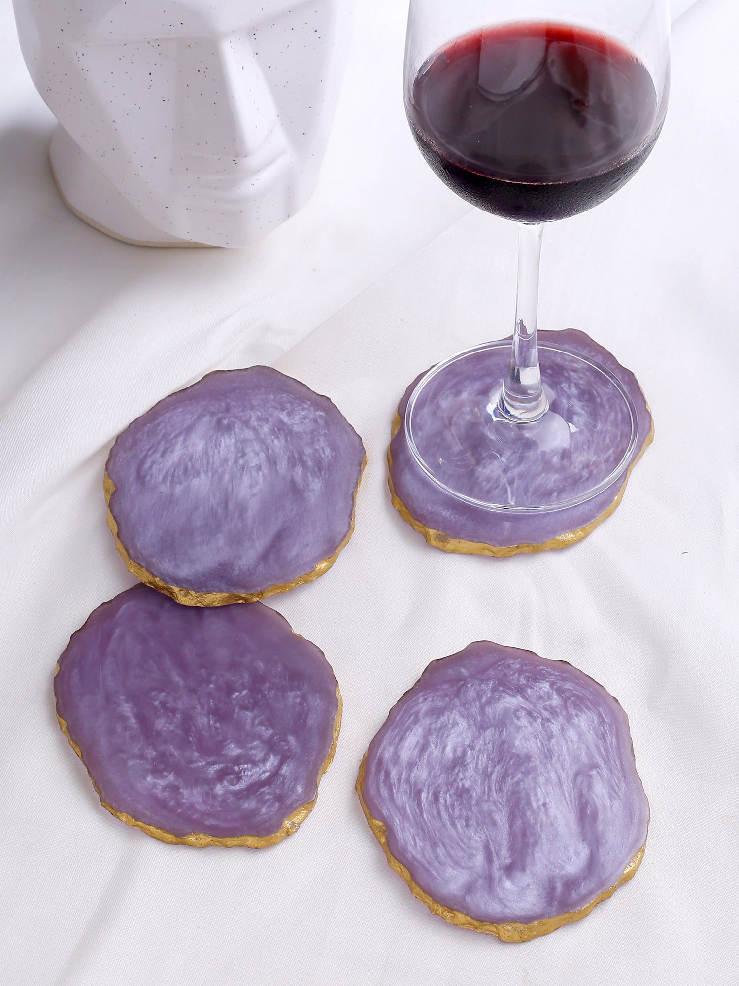 Purple Resin Coaster- Set of 4 tiramisuusa