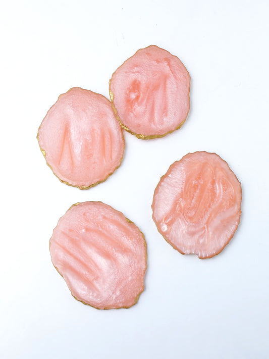 Pink Resin Coaster- Set of 4 tiramisuusa