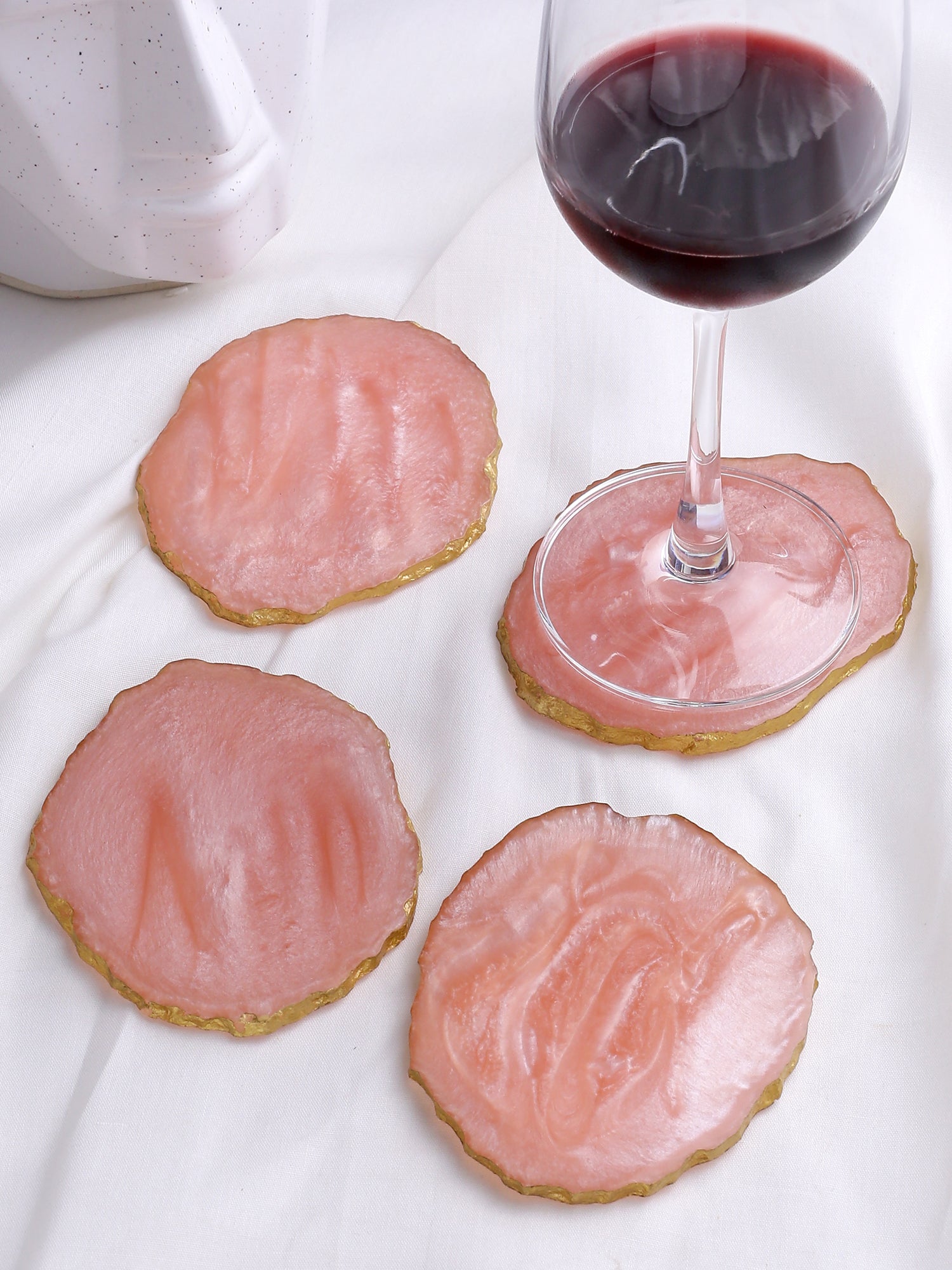 Pink Resin Coaster- Set of 4 tiramisuusa