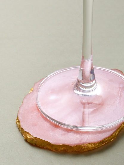 Pink Resin Coaster- Set of 4 tiramisuusa