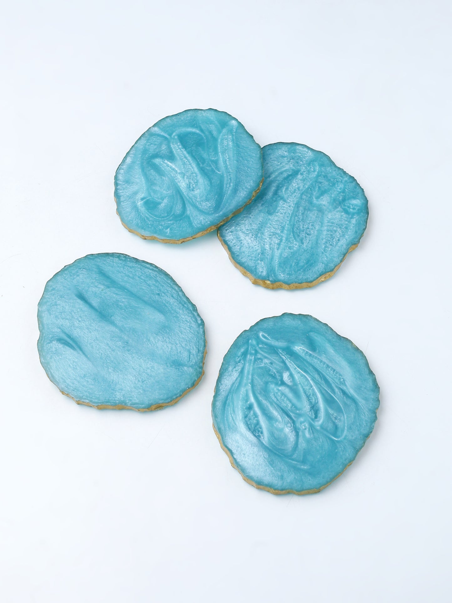 Blue Resin Coaster- Set of 4