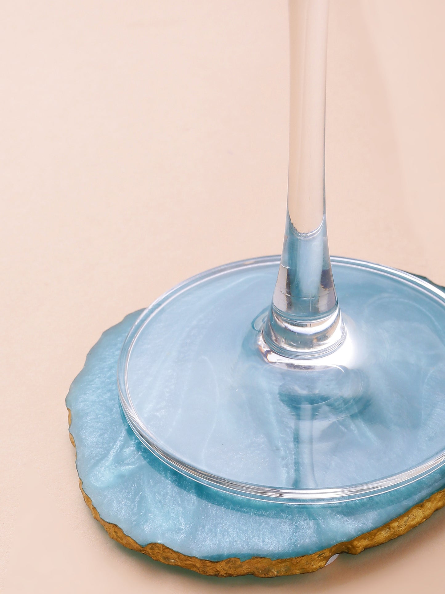 Blue Resin Coaster- Set of 4