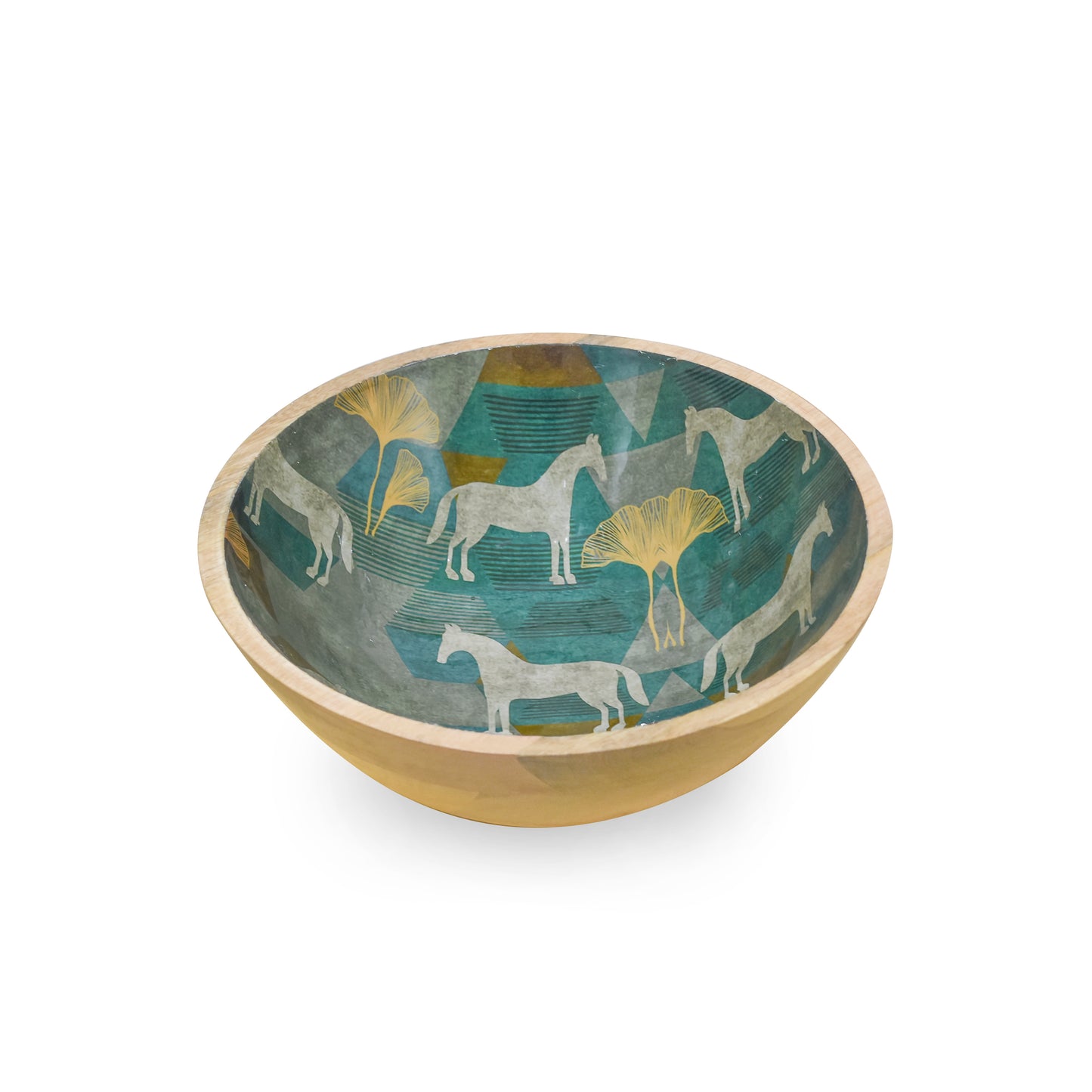 Moon Horse Salad Bowl with Salad Servers
