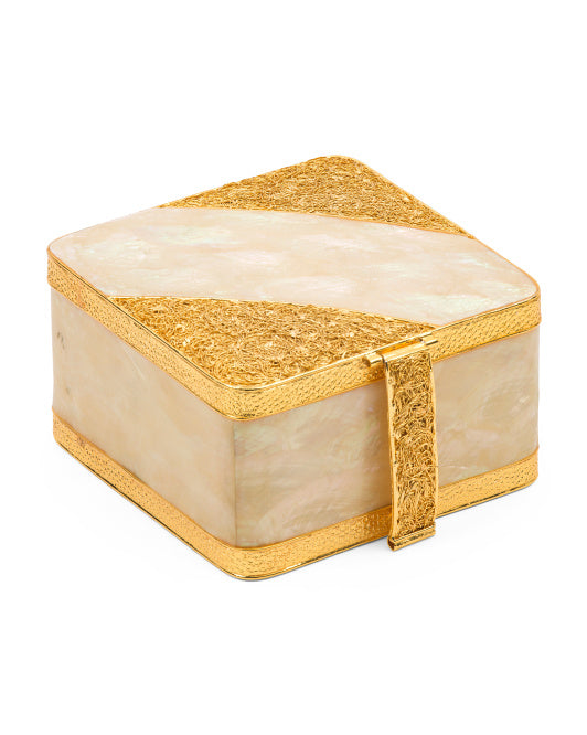 LUXE MOTHER-OF-PEARL JEWELRY BOX