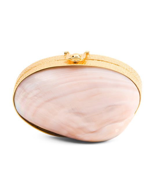 MOTHER-OF-PEARL SHELL JEWELRY BOX